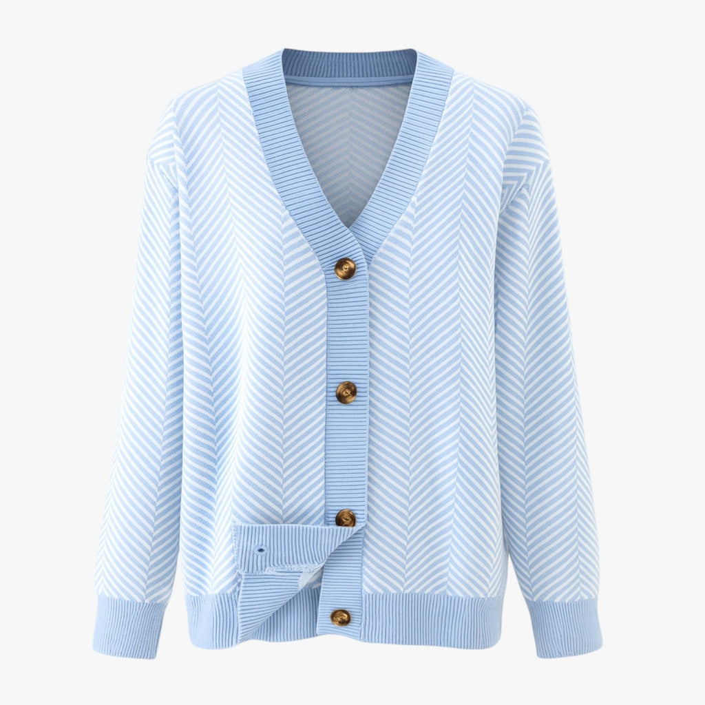 Rebecca | Damen-V-Ausschnitt-Cardigan – Leicht und elegant für den Herbst