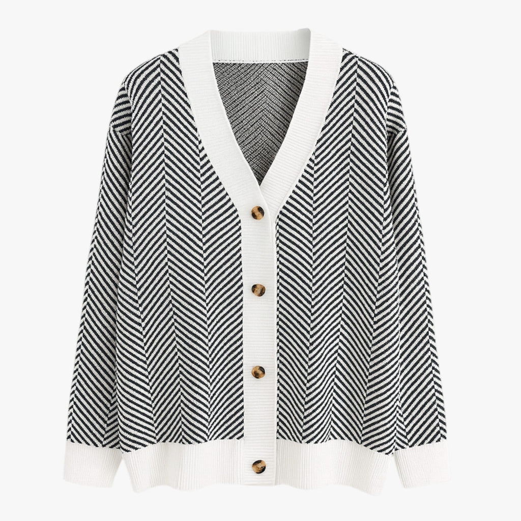 Rebecca | Damen-V-Ausschnitt-Cardigan – Leicht und elegant für den Herbst