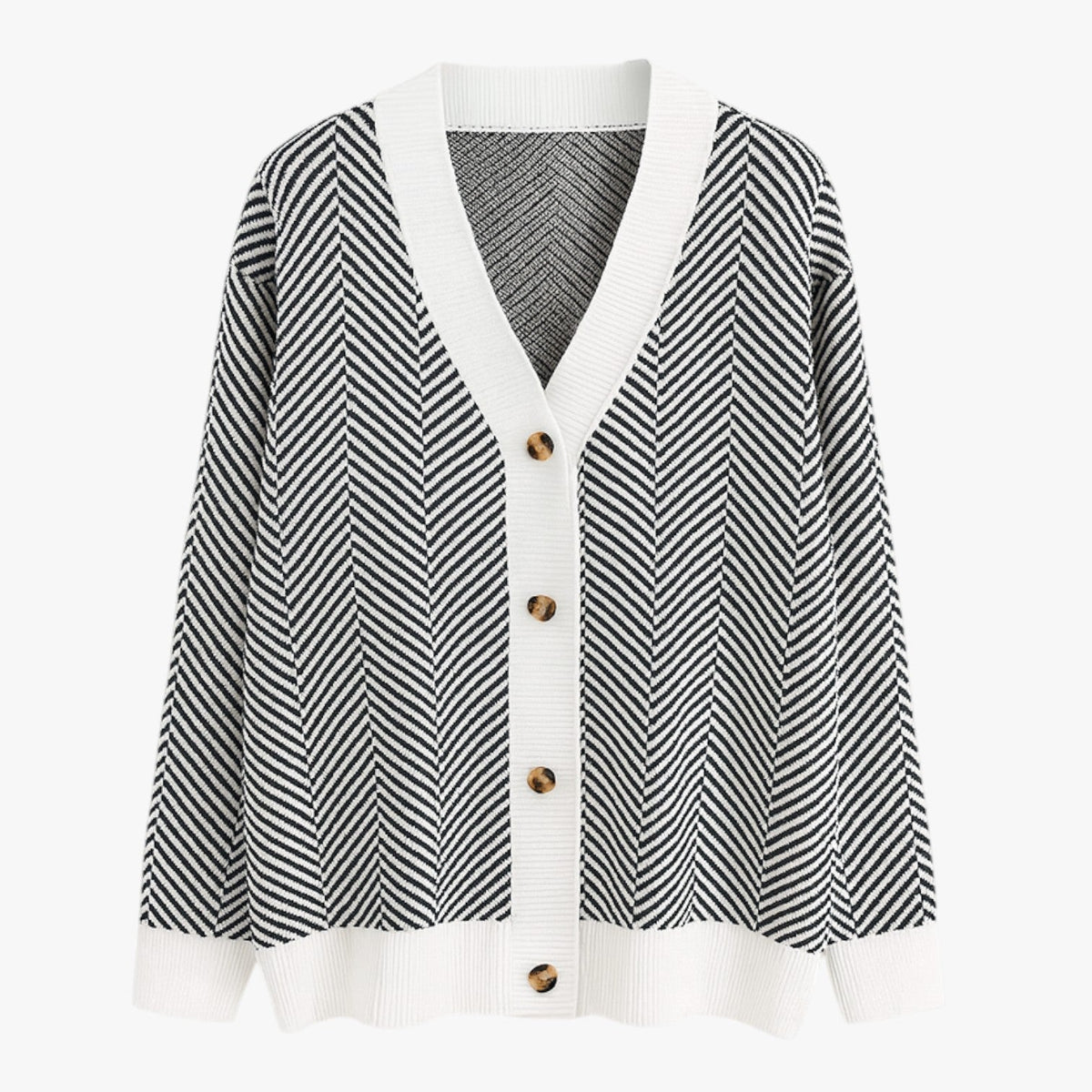 Rebecca | Damen-V-Ausschnitt-Cardigan – Leicht und elegant für den Herbst