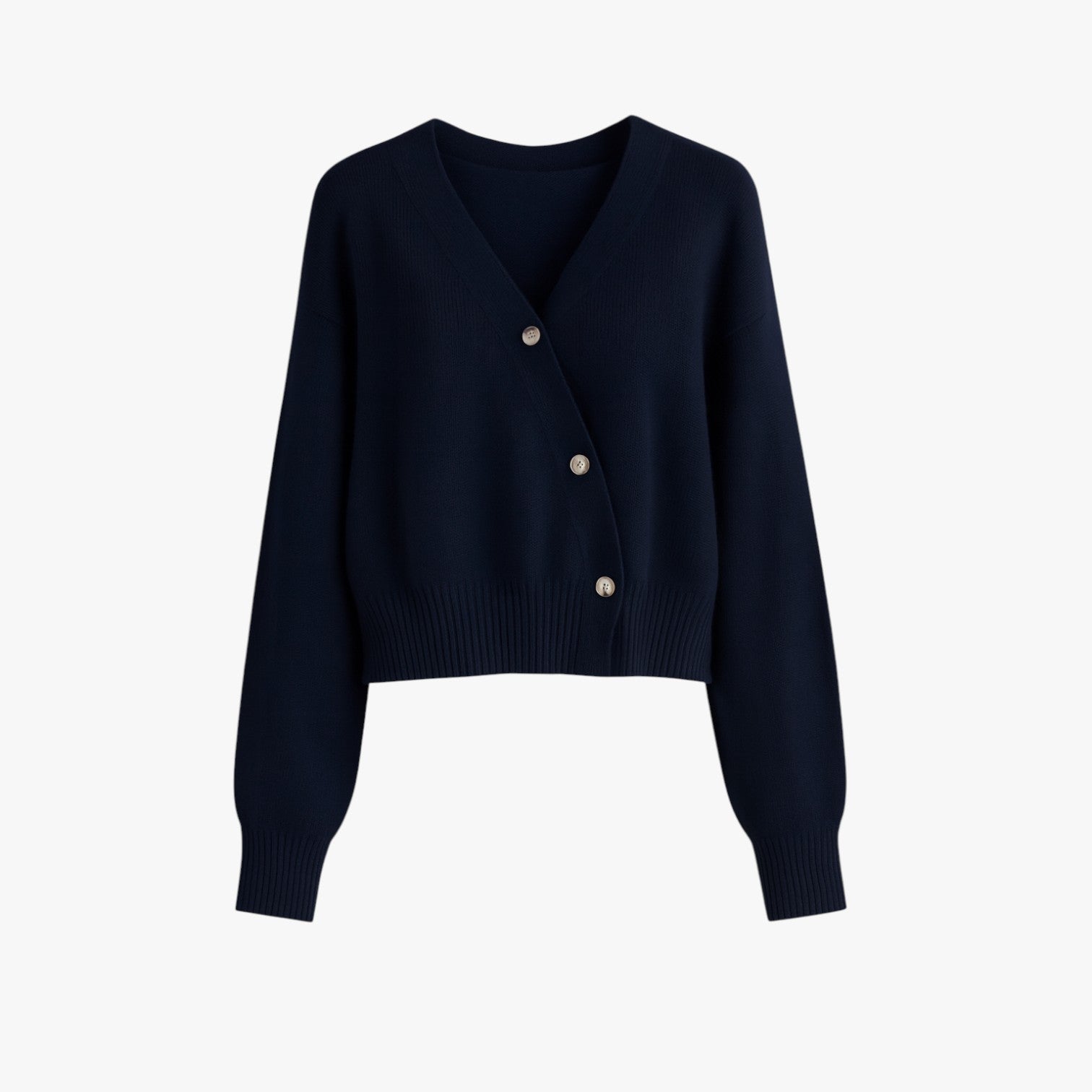Leah | Weicher Kaschmir-Cardigan mit Nadelknöpfen, oversize Eleganz für Frühling und Herbst