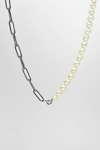 Louis | Hybrid-Perlenkette mit Gliederkette