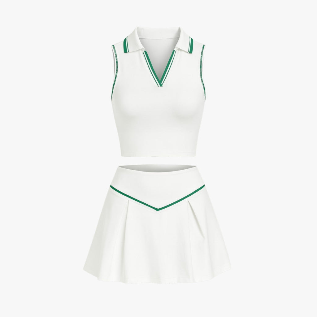 Monique | Stil und Unterstützung – Damen-Tennisset aus 2 Teilen mit gepolstertem Top