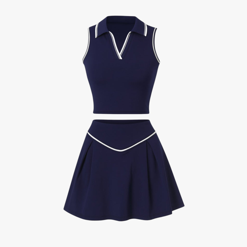 Monique | Stil und Unterstützung – Damen-Tennisset aus 2 Teilen mit gepolstertem Top