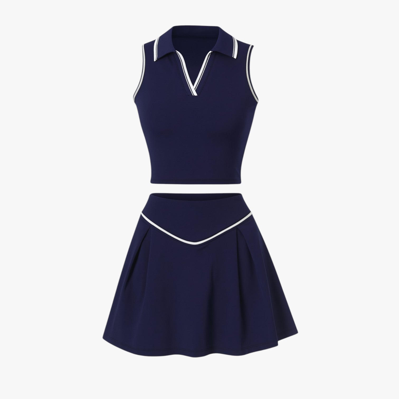 Monique | Stil und Unterstützung – Damen-Tennisset aus 2 Teilen mit gepolstertem Top