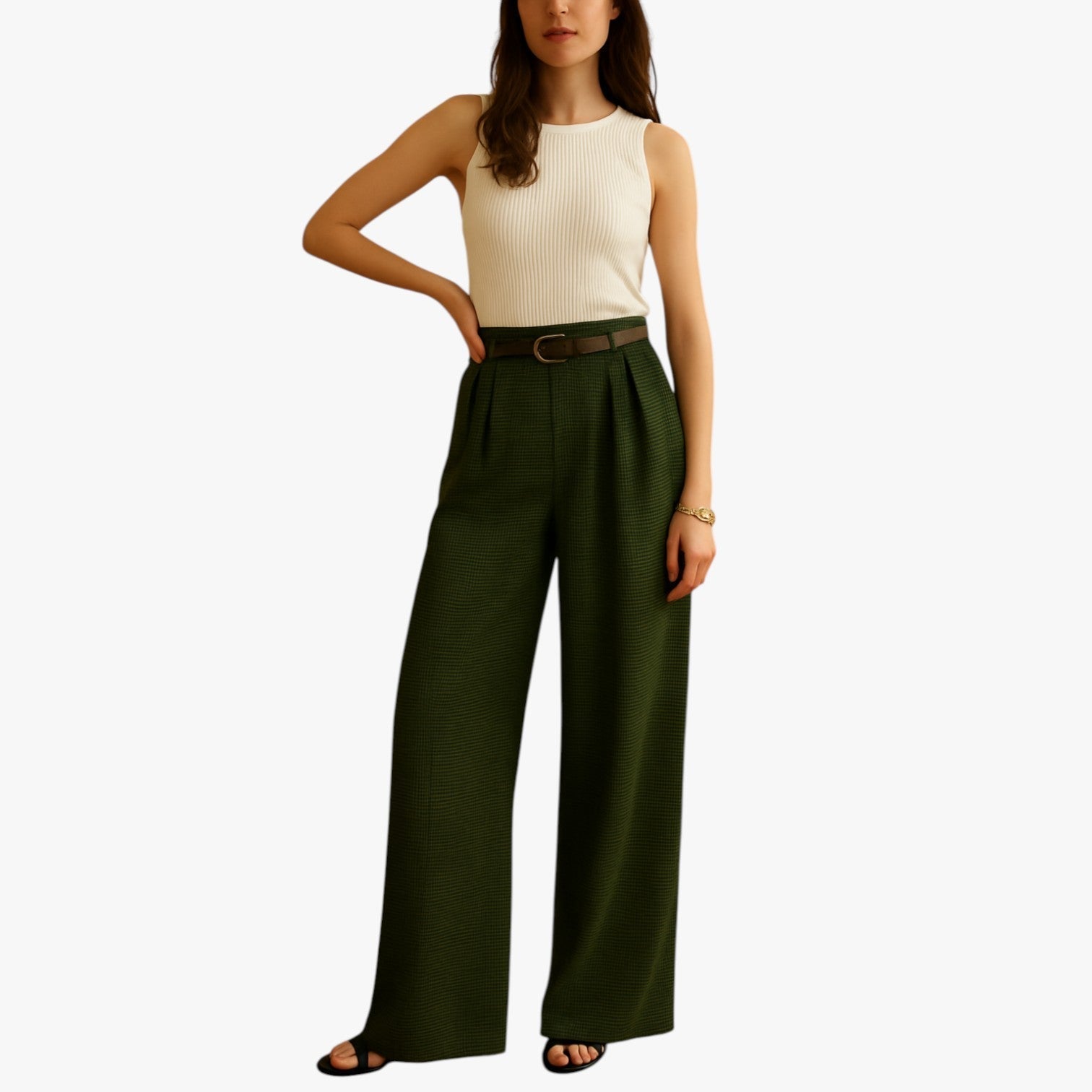 Lyca | Hoch taillierte Vintage-Quadrat-Hosen