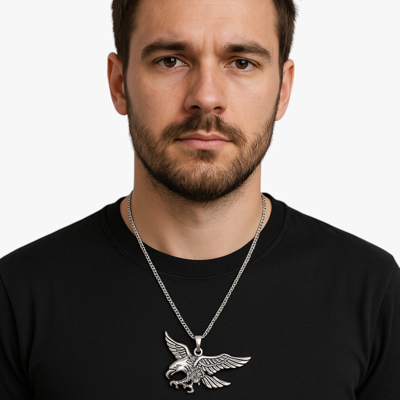 Emanuel | Punk-Adler Edelstahl Halskette