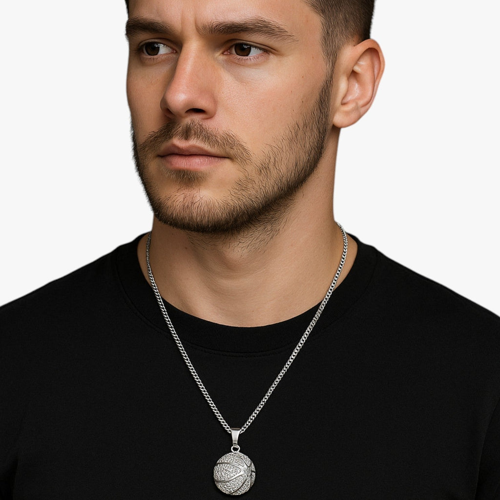 Kenji | Goldplated Halskette mit Basket Hip Hop Design