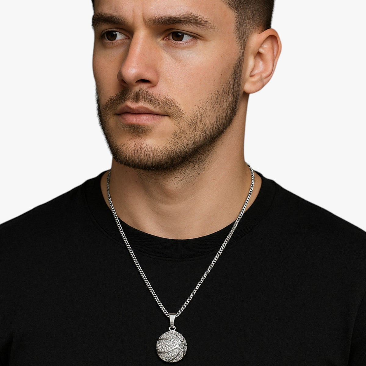 Kenji | Goldplated Halskette mit Basket Hip Hop Design