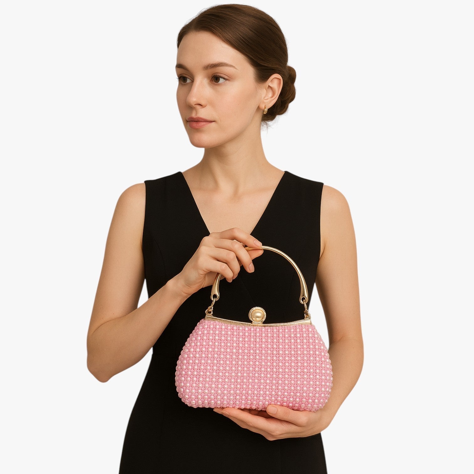 Aviana | Elegante Perlentasche mit Kettchen-Handgriff