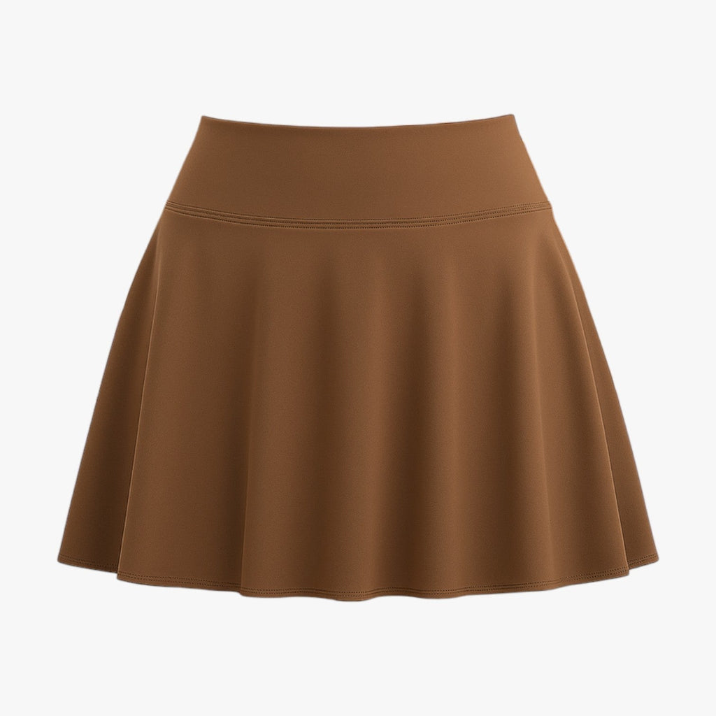 Sophie | Hoch taillierter sportskort mit Rüschstruktur und Taschen