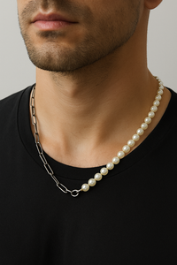 Louis | Hybrid-Perlenkette mit Gliederkette