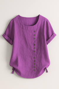 Amelia | Damen Leinenbluse mit Knopfleiste