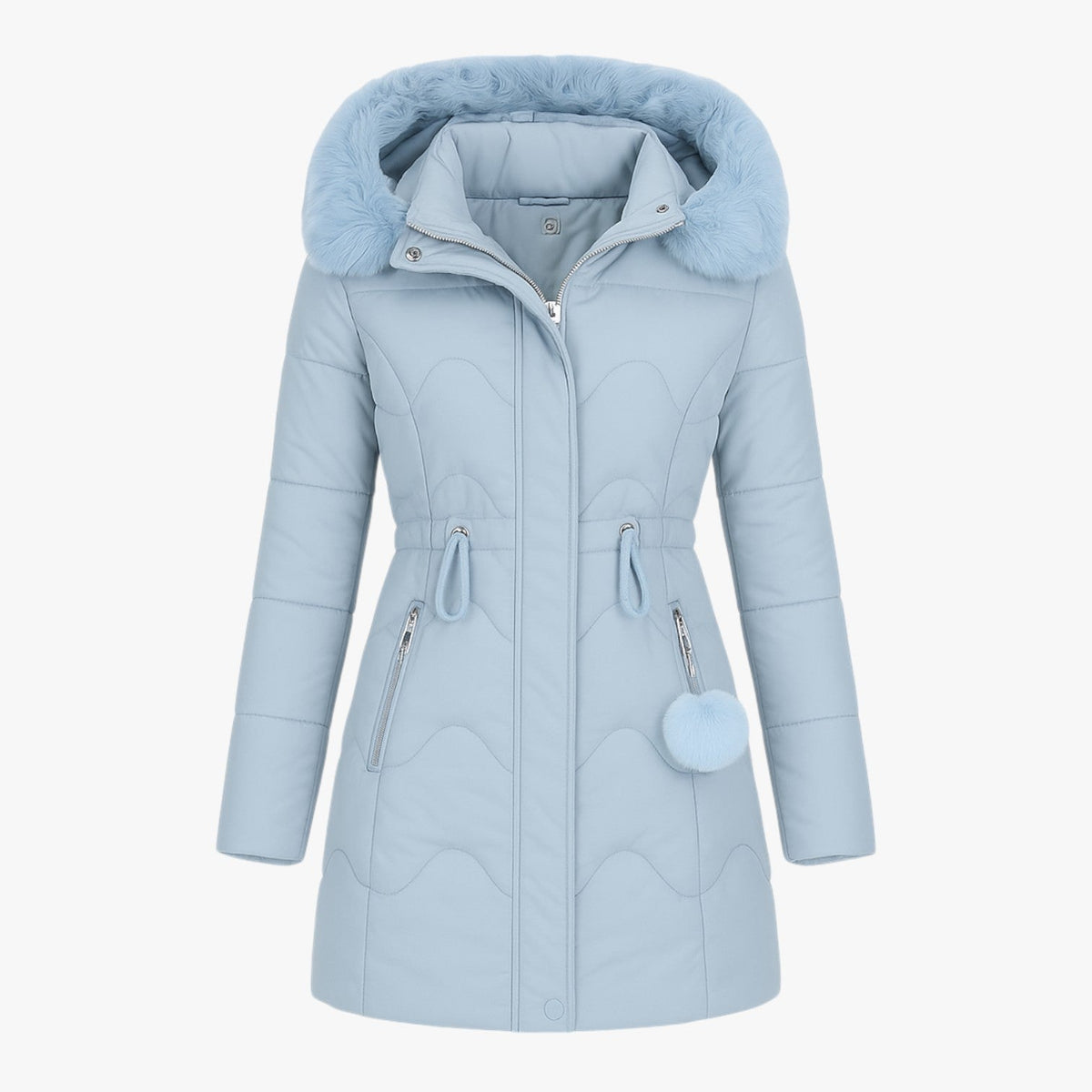 Winterdaunenjacke - mit Kapuze und dickem Pelzfutter für maximale Wärme
