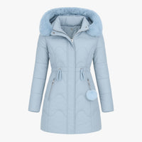 Winterdaunenjacke - mit Kapuze und dickem Pelzfutter für maximale Wärme