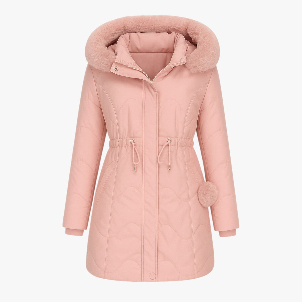 Winterdaunenjacke - mit Kapuze und dickem Pelzfutter für maximale Wärme