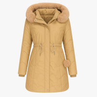 Winterdaunenjacke - mit Kapuze und dickem Pelzfutter für maximale Wärme