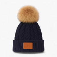 Strick-Pompom-Mütze
