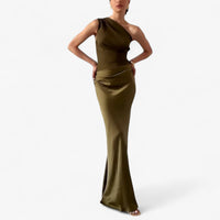Lucie | Damen Asymmetrisches Maxikleid
