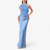 Lucie | Damen Asymmetrisches Maxikleid