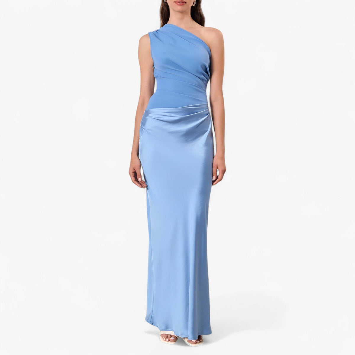 Lucie | Damen Asymmetrisches Maxikleid
