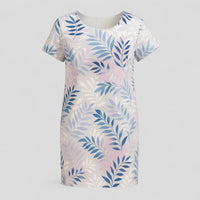 Carmine | Damen Bequemes Casual Sommerkleid mit Naturdruck