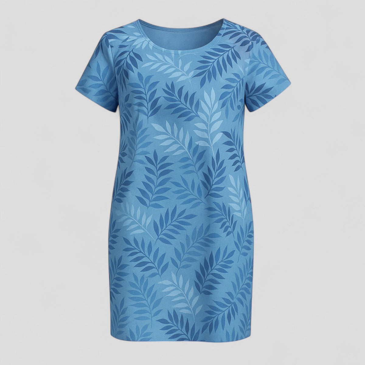 Carmine | Damen Bequemes Casual Sommerkleid mit Naturdruck