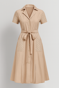 Marsha | Damen Casual V-Ausschnitt Kleid für Sommer