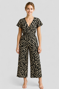 Tessie | Damen Elegante Jumpsuit mit Pantermotiv