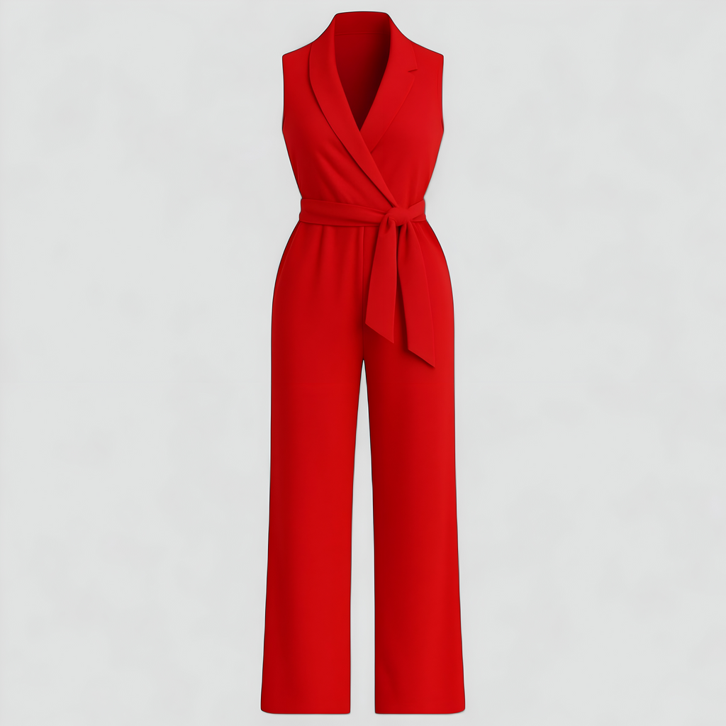 Aela | Damen Elegante V-Ausschnitt Jumpsuit