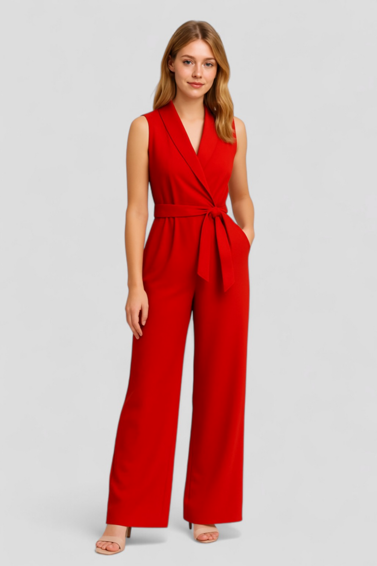 Aela | Damen Elegante V-Ausschnitt Jumpsuit