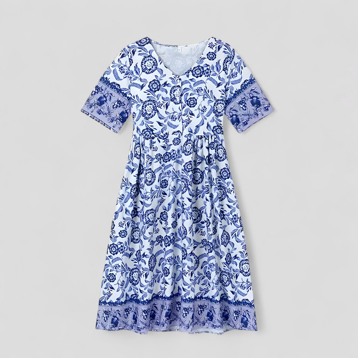Micola | Damen Elegantes Blumenmuster Sommerkleid
