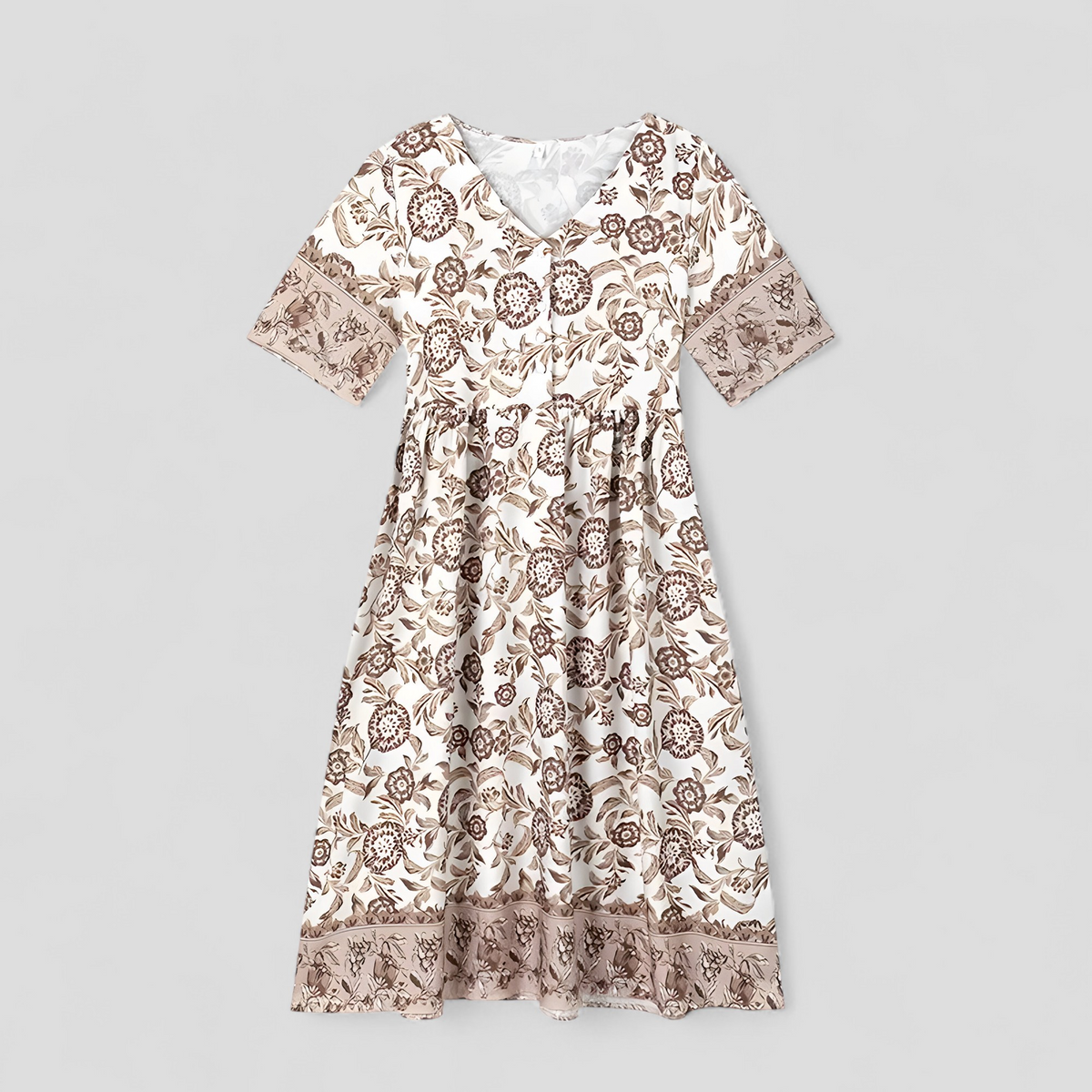 Micola | Damen Elegantes Blumenmuster Sommerkleid