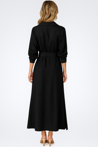 Maggie | Damen Elegantes Maxikleid V-Ausschnitt Sommer