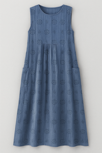 Bethany | Damen Elegantes Midi Kleid mit Taschen