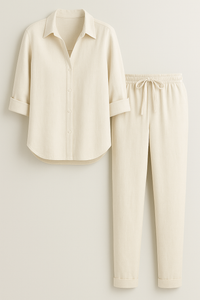 Beth | Damen Elegantes Sommer-Outfit aus Leinen