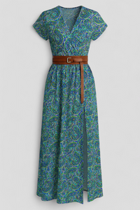 Nelle | Damen Elegantes Sommerkleid Maxi Kleid