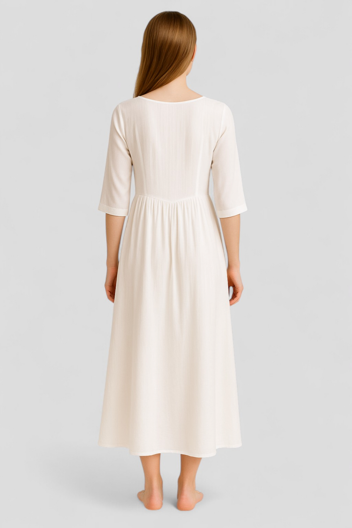 Rita | Damen Lässiges Leinenkleid für den Sommer