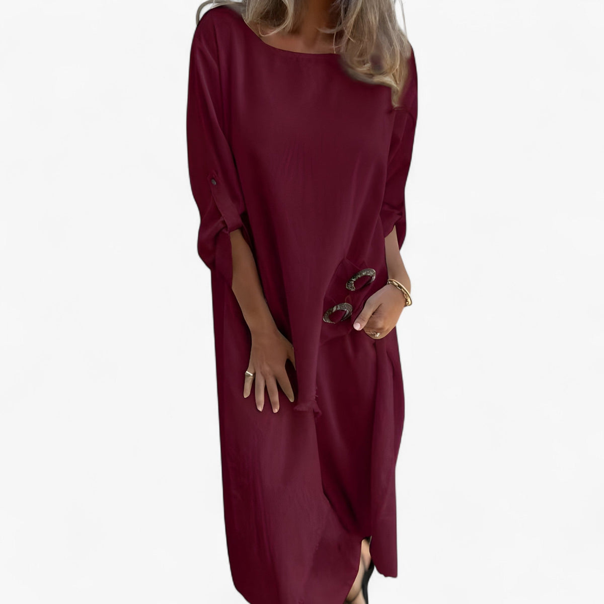 Mia | Damen Leinen Set Kleid und Hose für Alltag und Freizeit