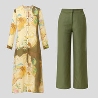 Delfina | Elegantes Damen Outfit aus Leinen für Sommer