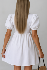 Loretta | Damenkleid mit Puffärmeln