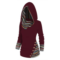Lässiger Damen Kapuzenpullover mit Tribal-Muster – Tavira