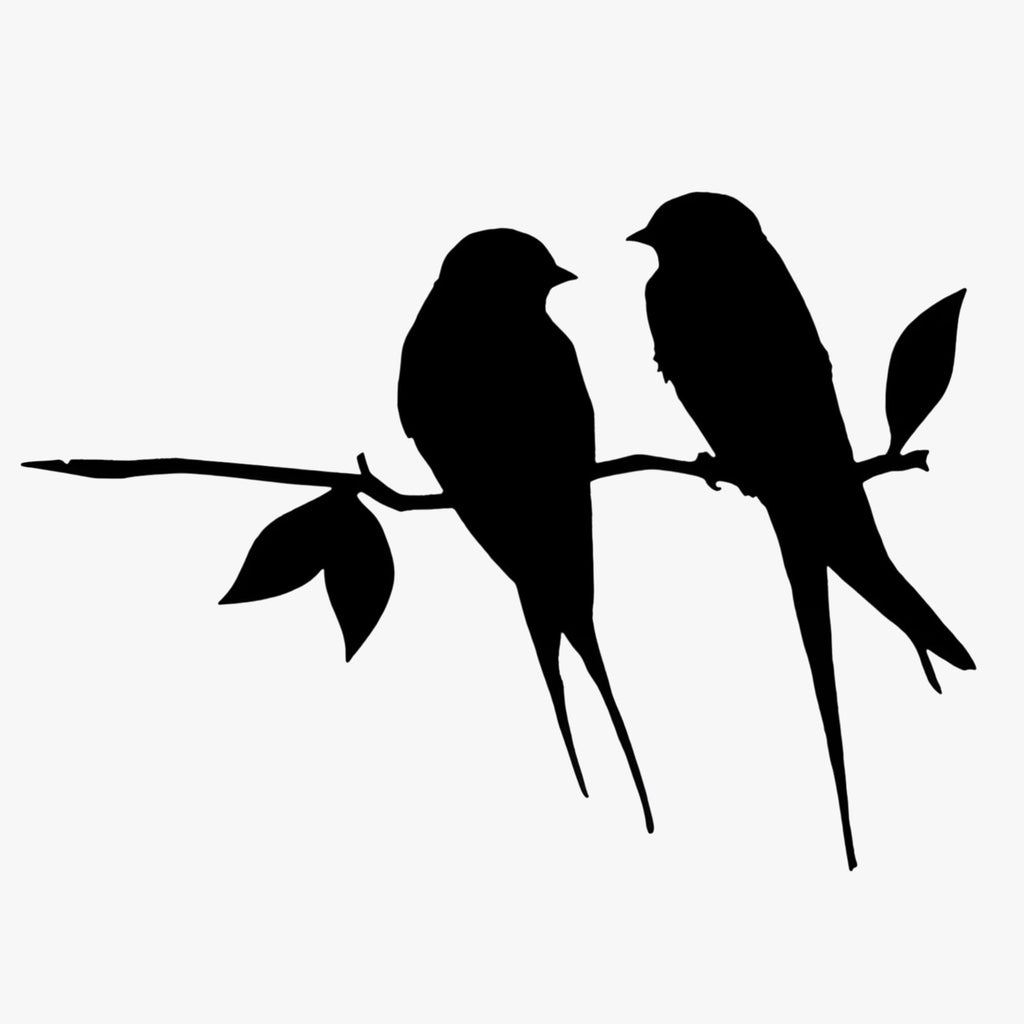 Gartendekoration | Metallvogel-Silhouette – Kunst im Hintergarten