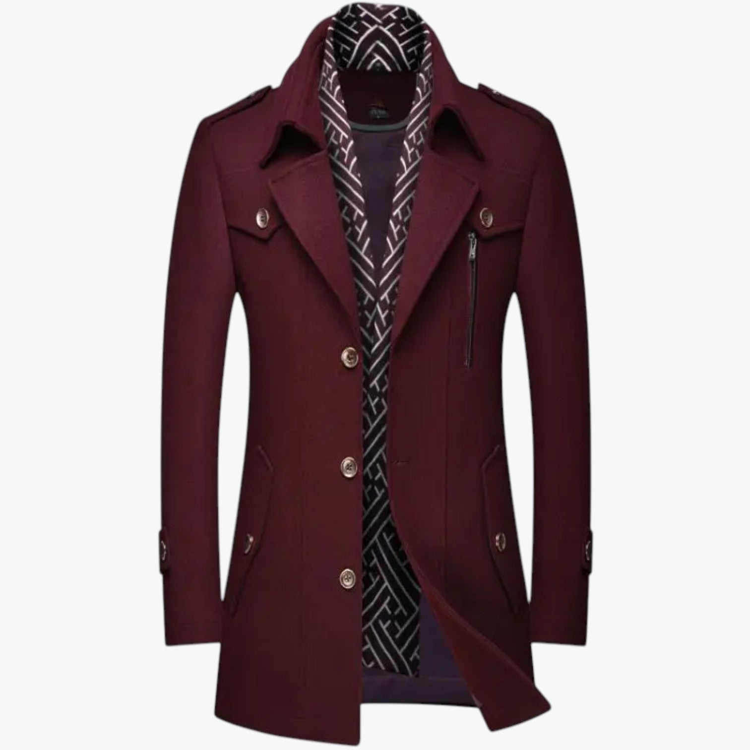 Dalton | Eleganz und Wärme - Langer Wollmantel für den Winter