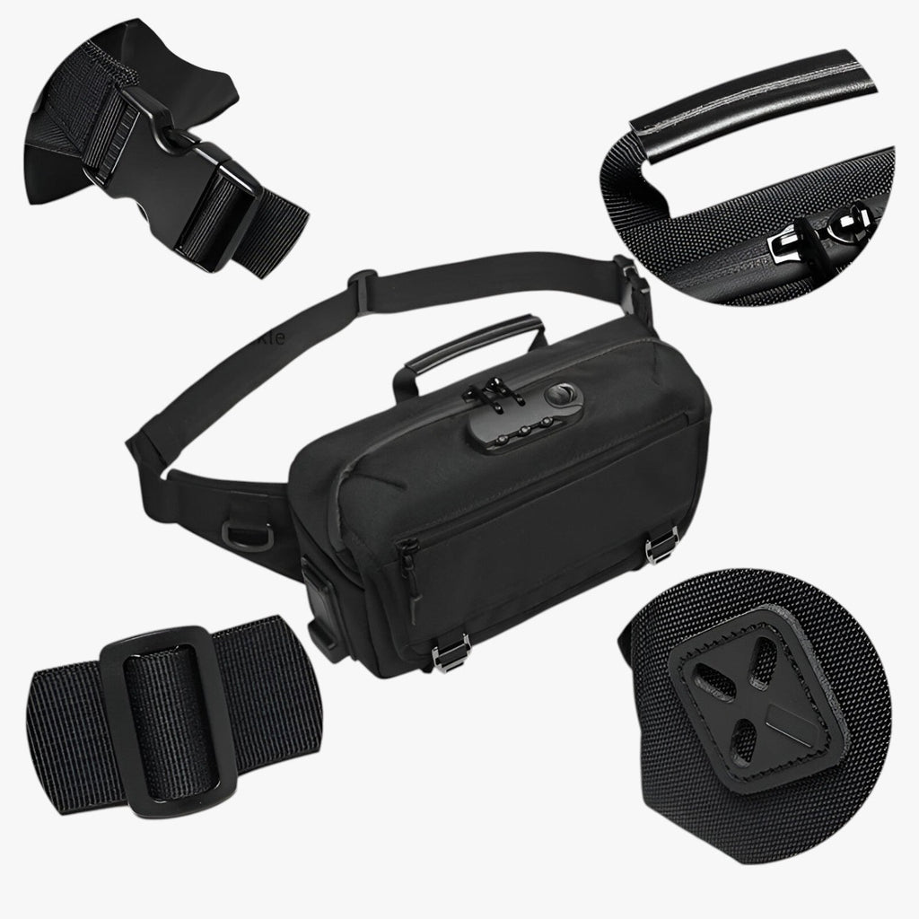 Dominick | Wasserdichter Antidiebstahl-Umhängetasche mit USB-Ladeanschluss