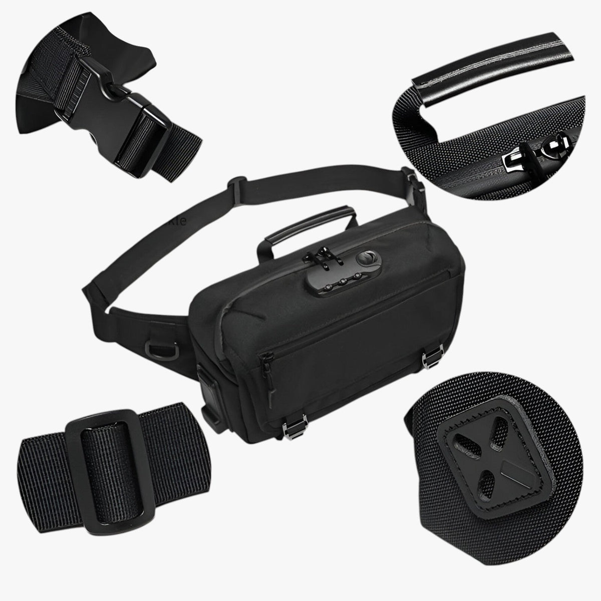Dominick | Wasserdichter Antidiebstahl-Umhängetasche mit USB-Ladeanschluss