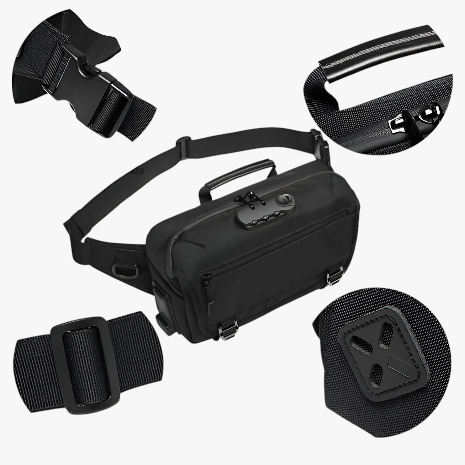 Dominick | Wasserdichter Antidiebstahl-Umhängetasche mit USB-Ladeanschluss