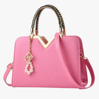 Pamela | Herbst Chic - Elegante Tasche mit Reißverschluss und Perlen