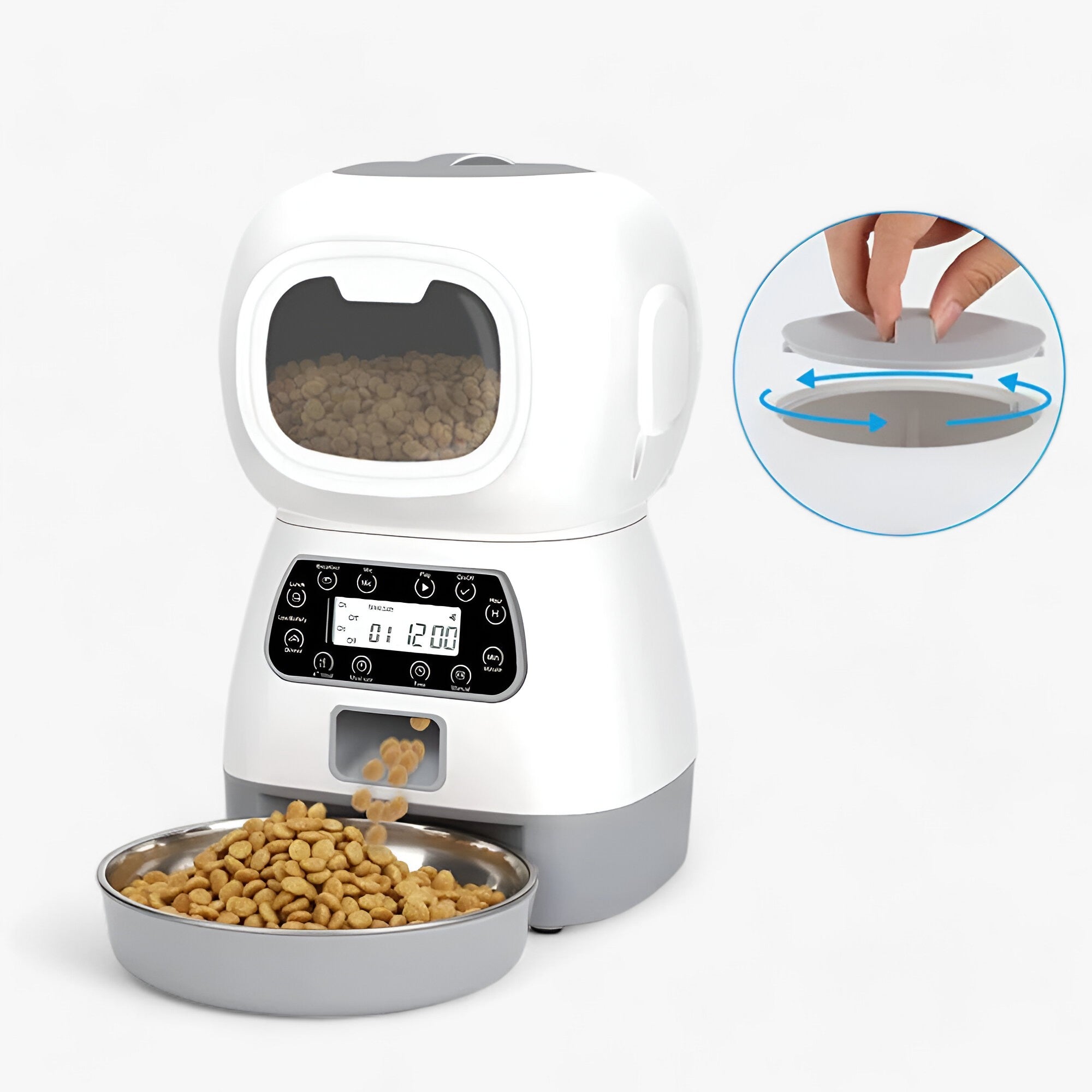 Automatischer Futterspender für Tiere | Intelligenter Automatischer Futterspender - Praktische Ernährung