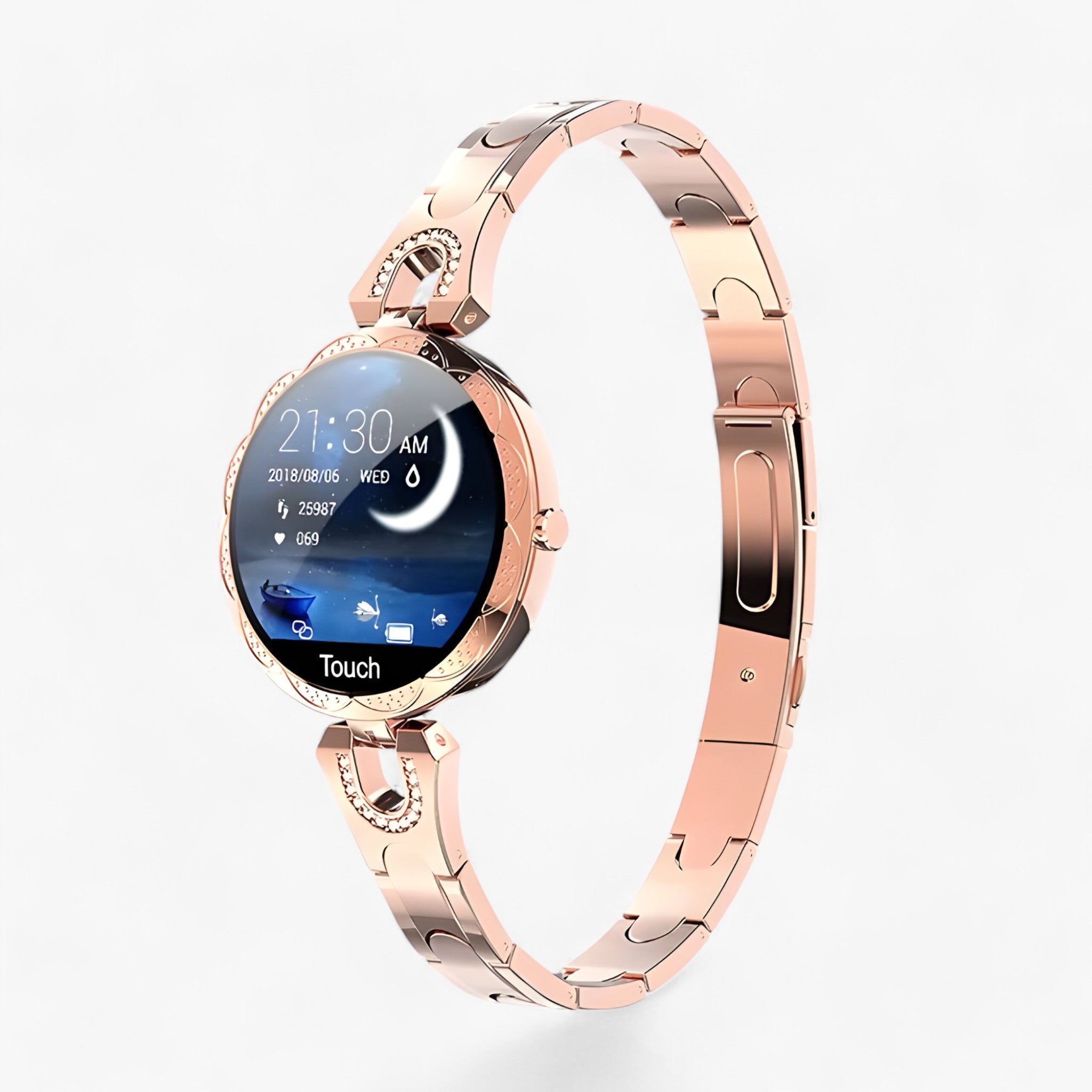 GlamFit | Smartwatch - Elegant, wasserdicht und in der Lage, den Fortschritt der Fitness zu verfolgen