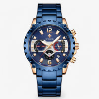 Cleo | Luxuriöse Chronographenarmbanduhr aus rostfreiem Stahla